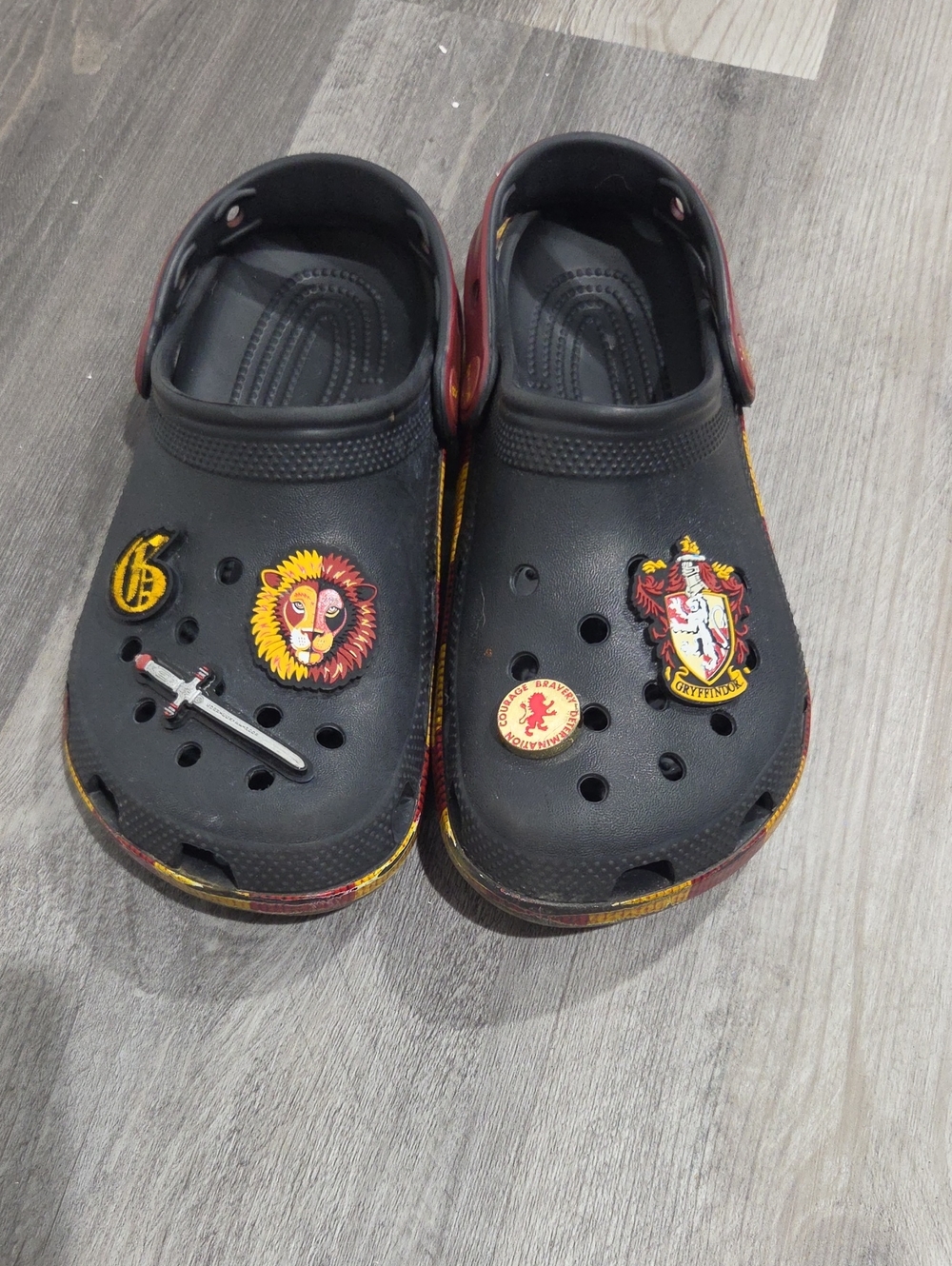 Kids Gryffindor Crocs Size J4